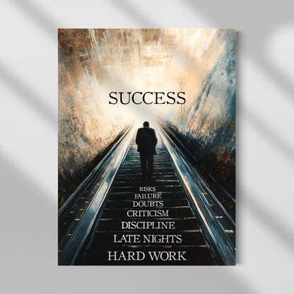 Success Stairs Premium Leinwand