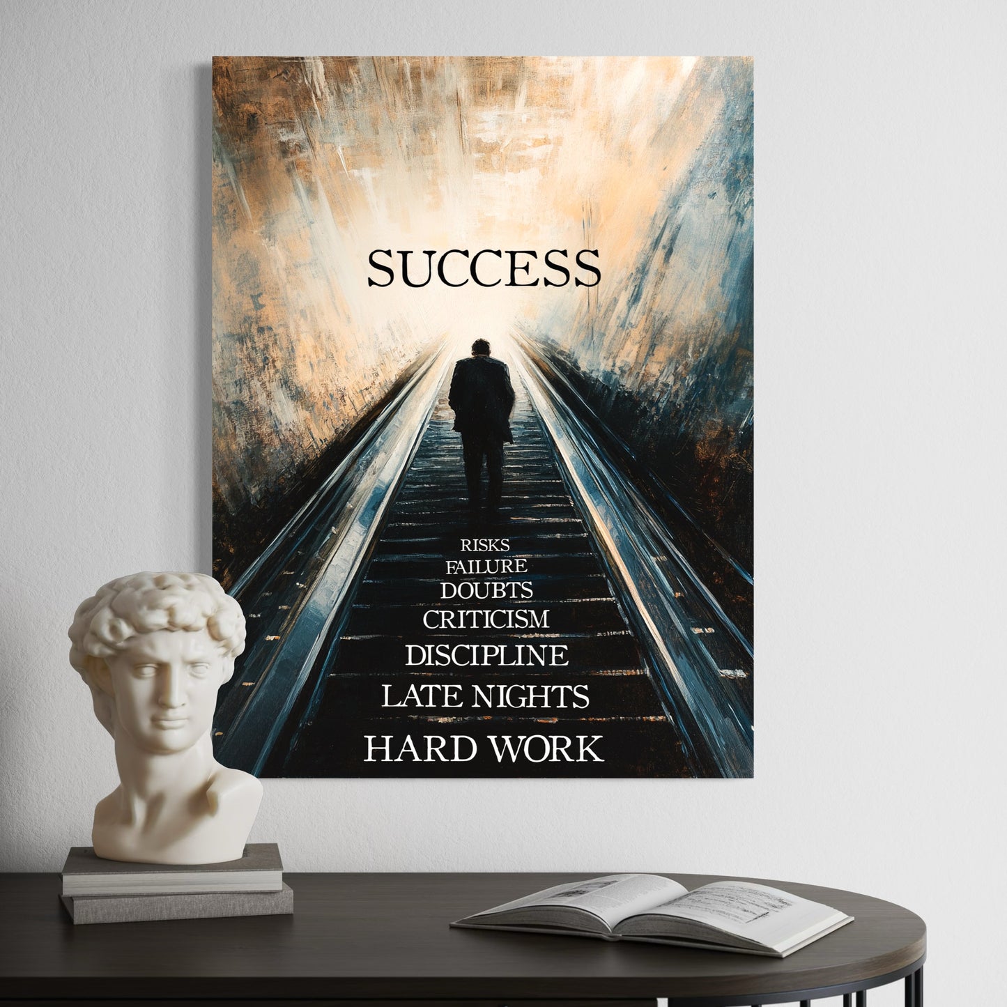 Success Stairs Premium Leinwand