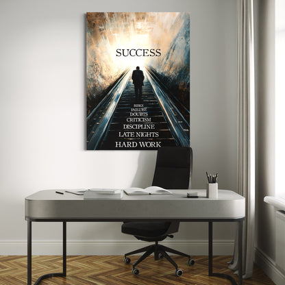 Success Stairs Premium Leinwand